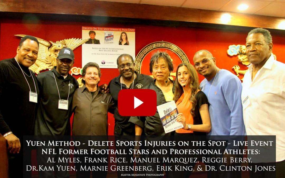 FREE – RECORDED LIVE IN L.A. DELETE ON THE SPOT, PAIN & STRESS! FEATURING NFL FOOTBALL PLAYERS WITH SPORTS INJURIES!