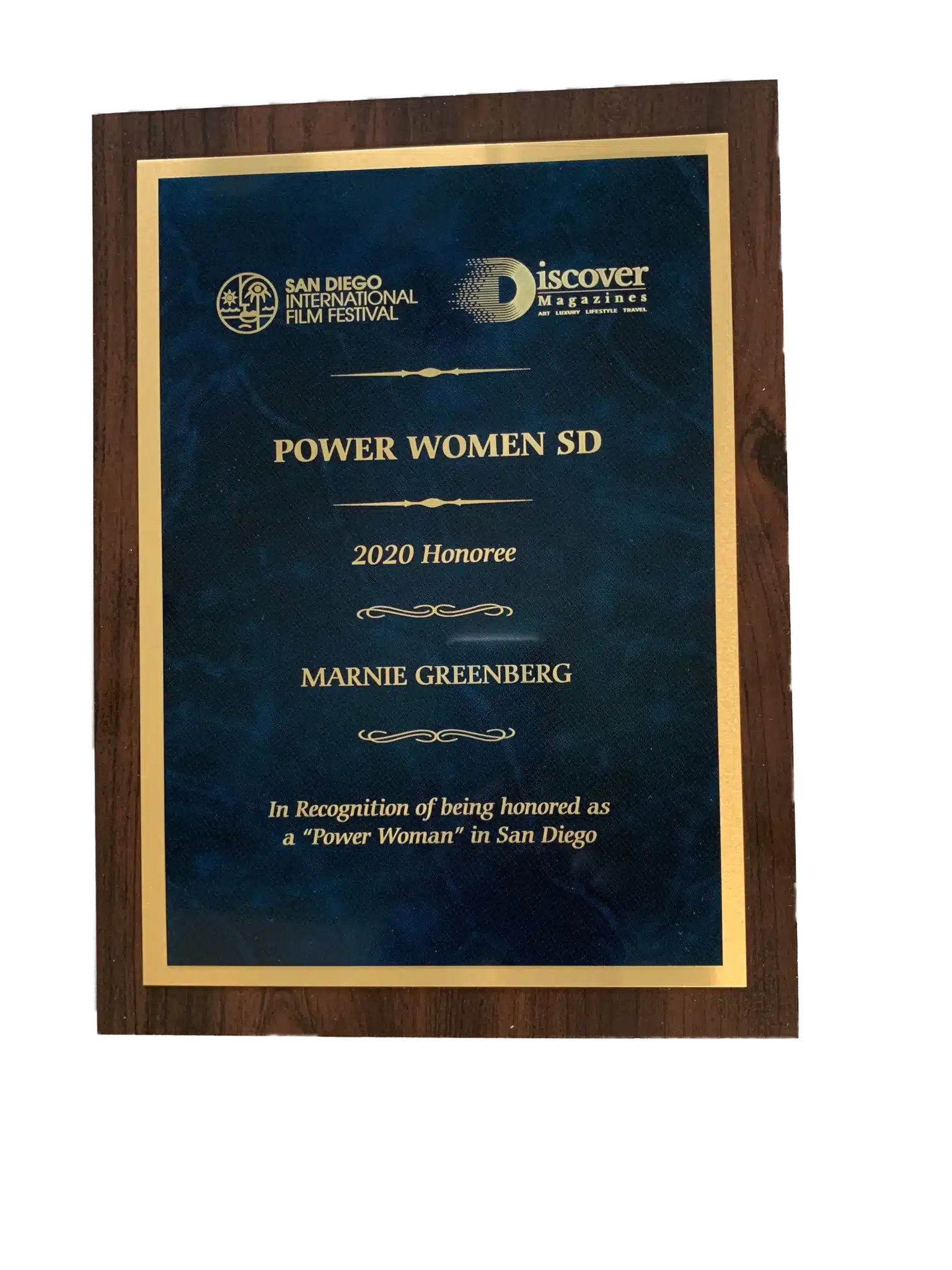 Power Women San Diego award - Marnie Greenberg